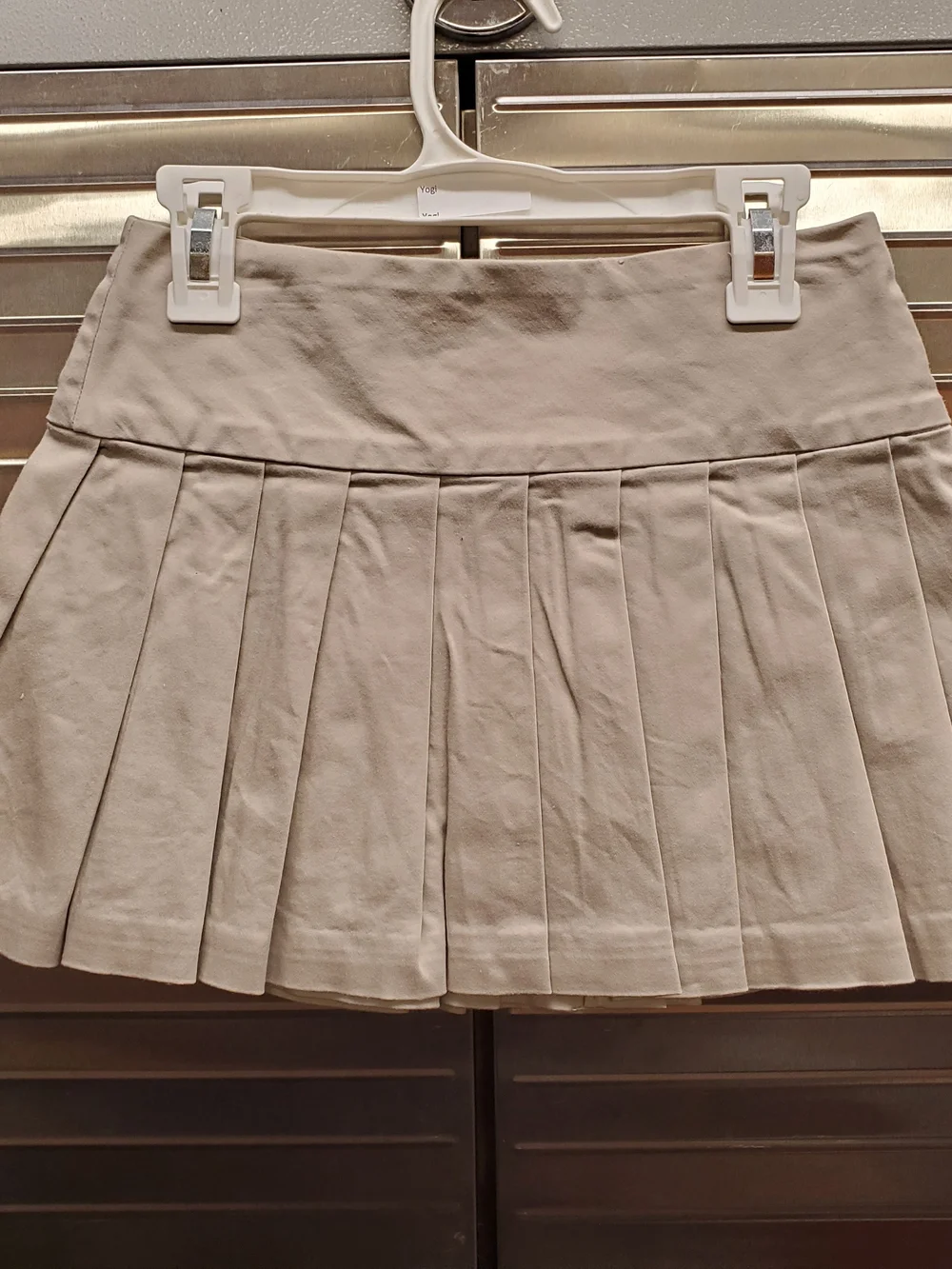 School Uniform Ralph Lauren Pleated Mini Skirt in Khaki